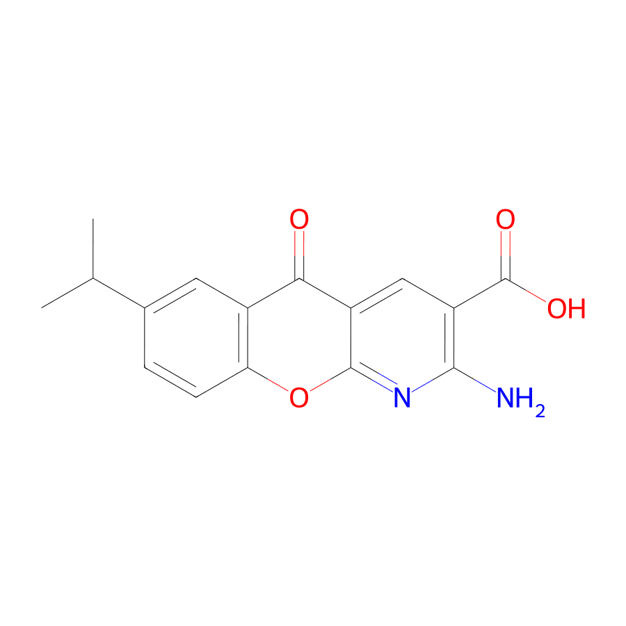 2D structure of Amlexanox (computed from the verified SMILES)