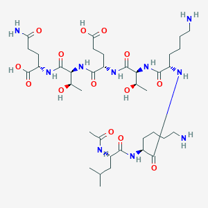 2D structure of TB-500 Fragment (Ac-LKKTETQ) (PubChem CID 62707662)